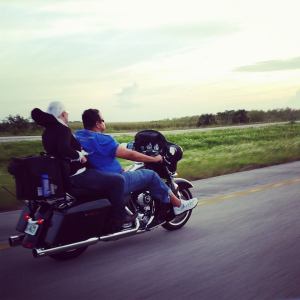 So can you really sleep on the back of a Harley?