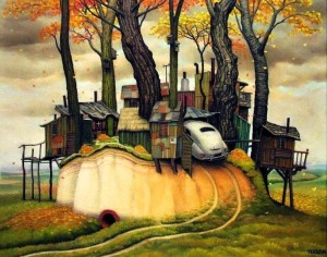 Love this pile of stuff - note the VW in the Garage!