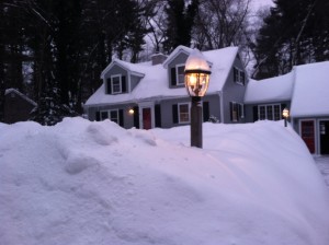 Snow at Janet's in MA.
