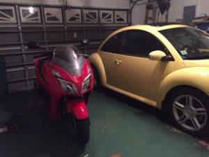 Red2 and Rose in my garage!