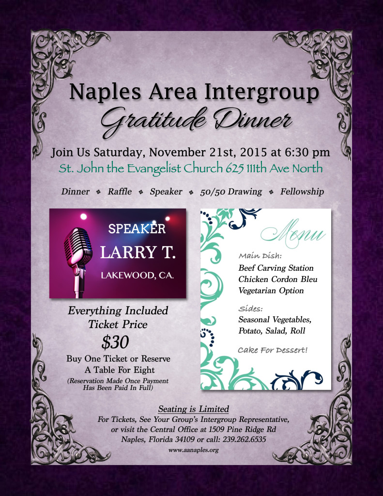 Gratitude Dinner 2015